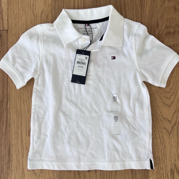 New With Tags Tommy Hilfiger Polo Gold Shirt Boys 4 5 - Picture 1 of 5